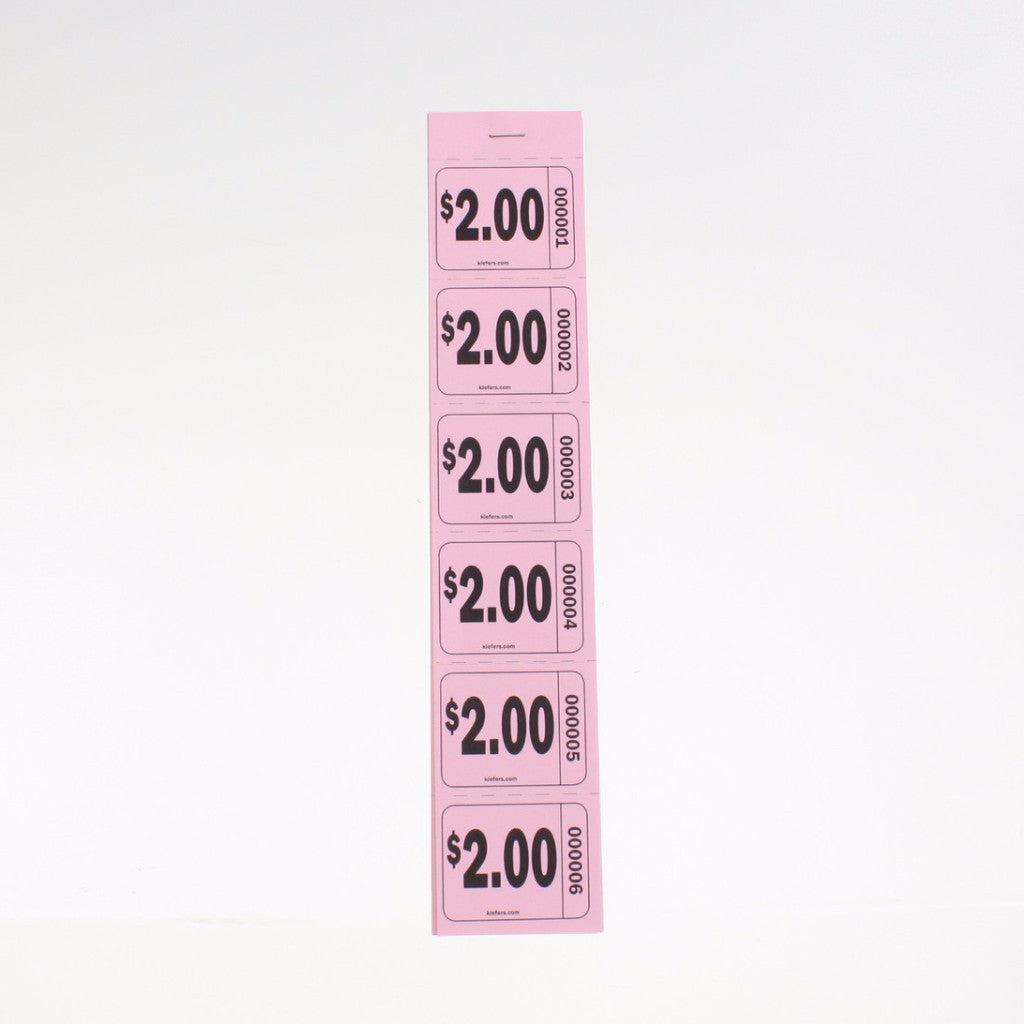 $1.00 - $5.00 Strip Tickets (240/Book) - 5 Denominations