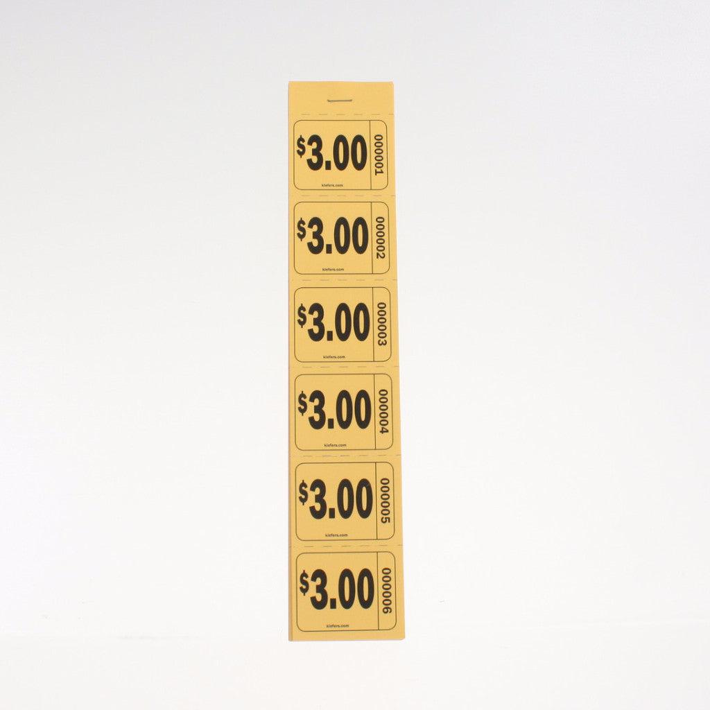 $1.00 - $5.00 Strip Tickets (240/Book) - 5 Denominations