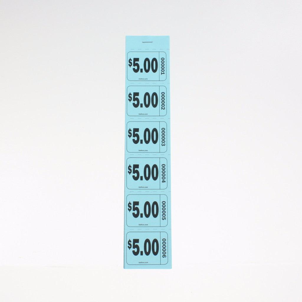 $1.00 - $5.00 Strip Tickets (240/Book) - 5 Denominations