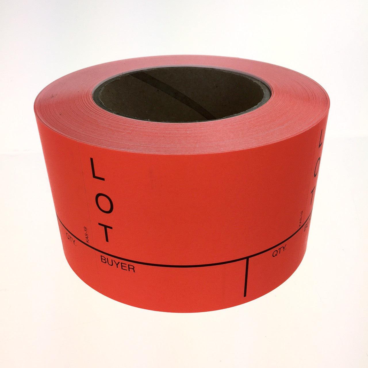 3" x 4" Commercial Lotting Labels (500/Roll) - Yellow