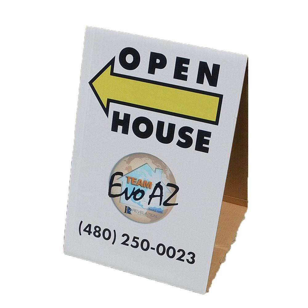 Custom Cardboard Tent Street Signs (25/pack)