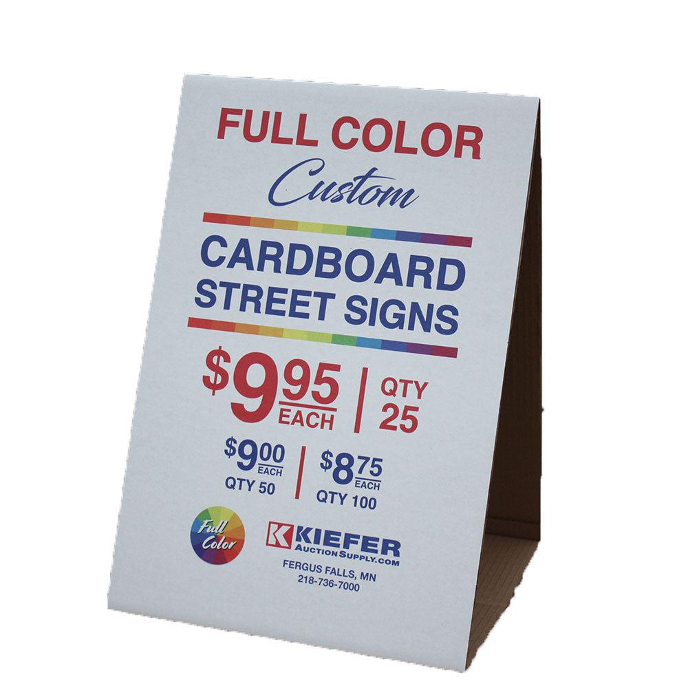 Custom Cardboard Tent Street Signs (25/pack)