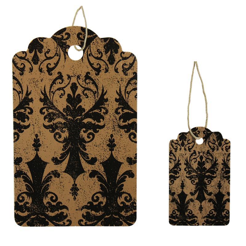 Damask Tag (Box of 100) 2 Sizes