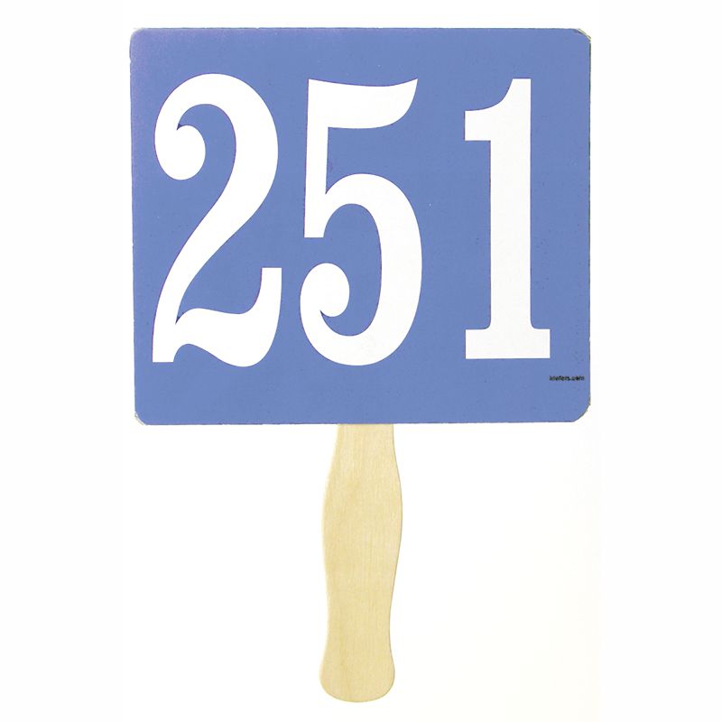 Extra Bold Colored Bid Paddles, Stock (100/pack)