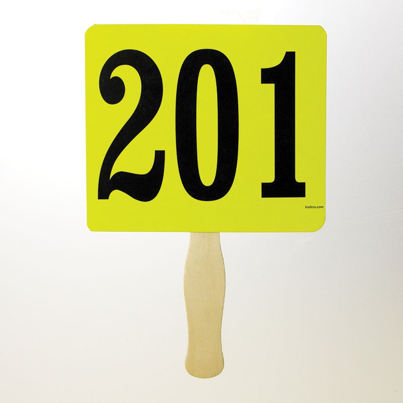 Extra Bold Colored Bid Paddles, Stock (100/pack)