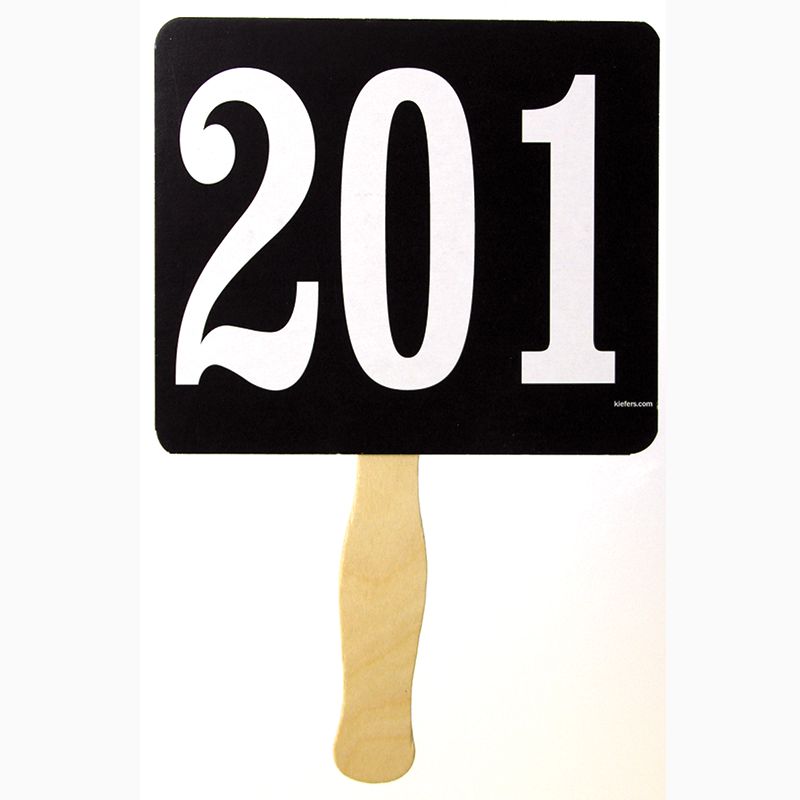 Extra Bold Colored Bid Paddles, Stock (100/pack)