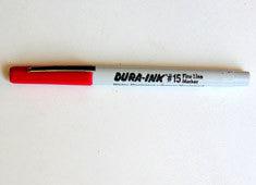 Fine Bullet Tip #15 Marker (Min. 6) Black or Red