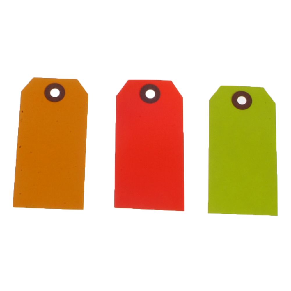 Hi-Vis Blank #3 Lot Tags (1000/Box) 3 colors