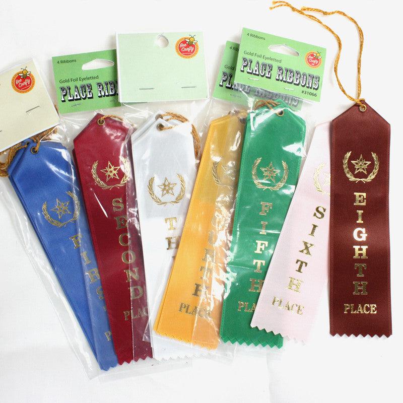 Place Ribbons 1st-10th Place (Pack of 25) Point top with string