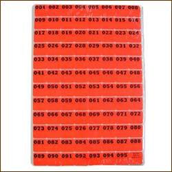 Tamperproof Numbered Flourescent Labels (1000/Pack)