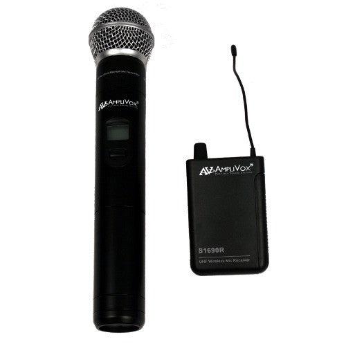 Wireless 16 Channel UHF Handheld Mic Kit by Amplivox