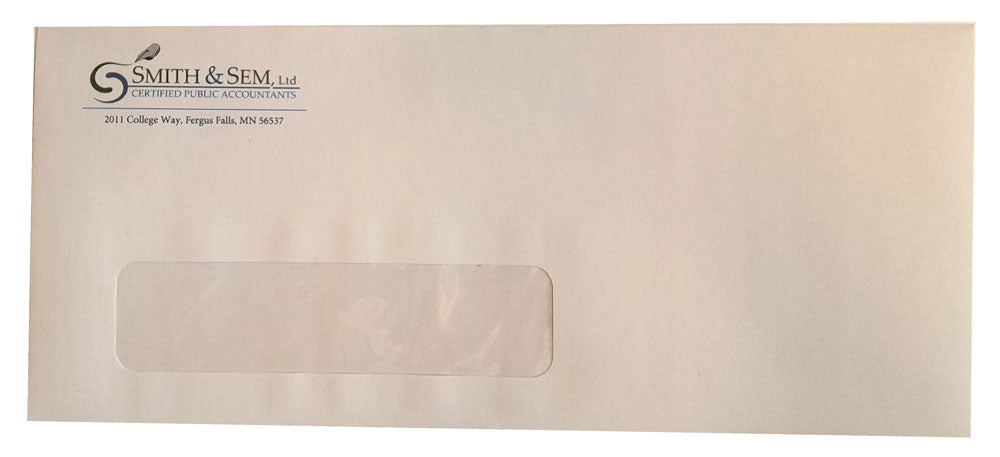 Custom No. 10 Envelope with Window - (500/Box)