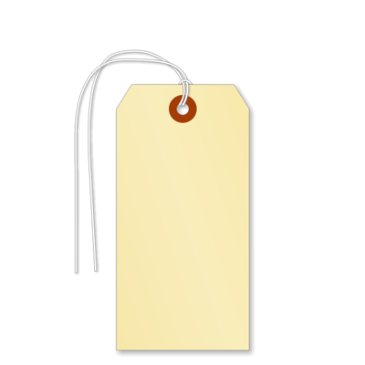 Manila Blank Tags, Strung (1000/Box) - 4 Sizes