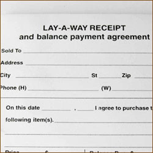 2-Part Lay-Away Forms (100/Pack)