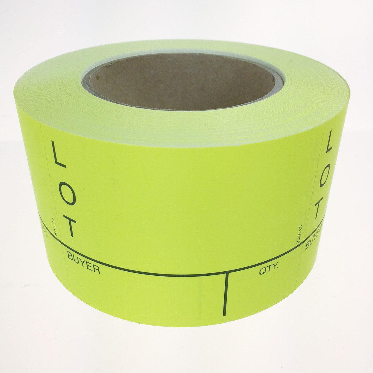 3" x 4" Commercial Lotting Labels (500/Roll) - Yellow