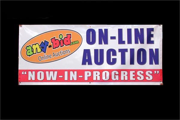 3' x 7' Custom Printed On-Line Auction Banner