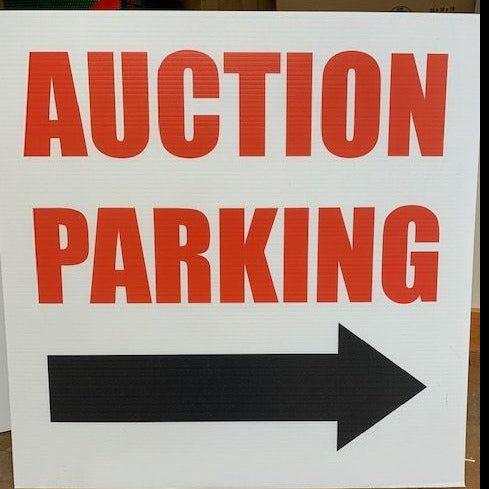 AUCTION PARKING Coroplast Signs (3/Pack)