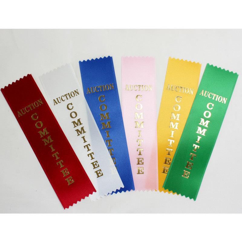 Auction Committee Flat Ribbons - Package of 20 Ribbons
