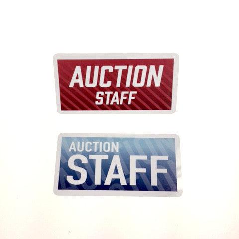 Auction Staff Name Badges - Red or Blue