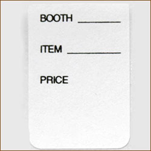 Booth#/Item/Price Labels, 1" x 1-1/2 (300/Pack)