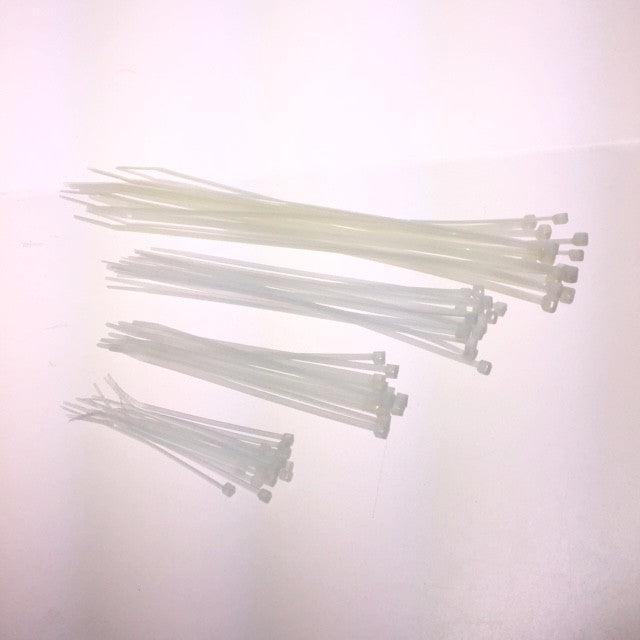 Clear Plastic Cable Ties - 100/Pack