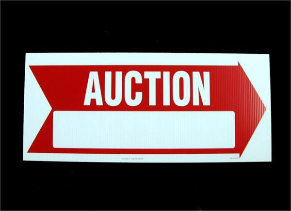 Corrugated Plastic Signs - Auction (5/Pack)