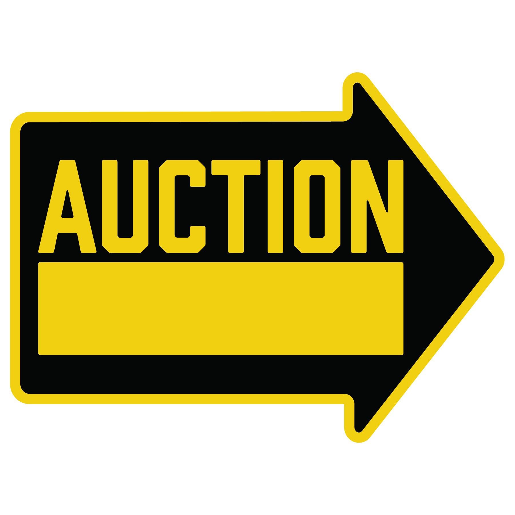 Diecut Auction Arrow Sign (5/pack)