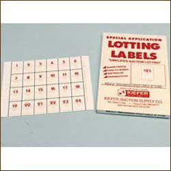 Pre-Numbered Speed Lot Labels- Medium (500/pack)