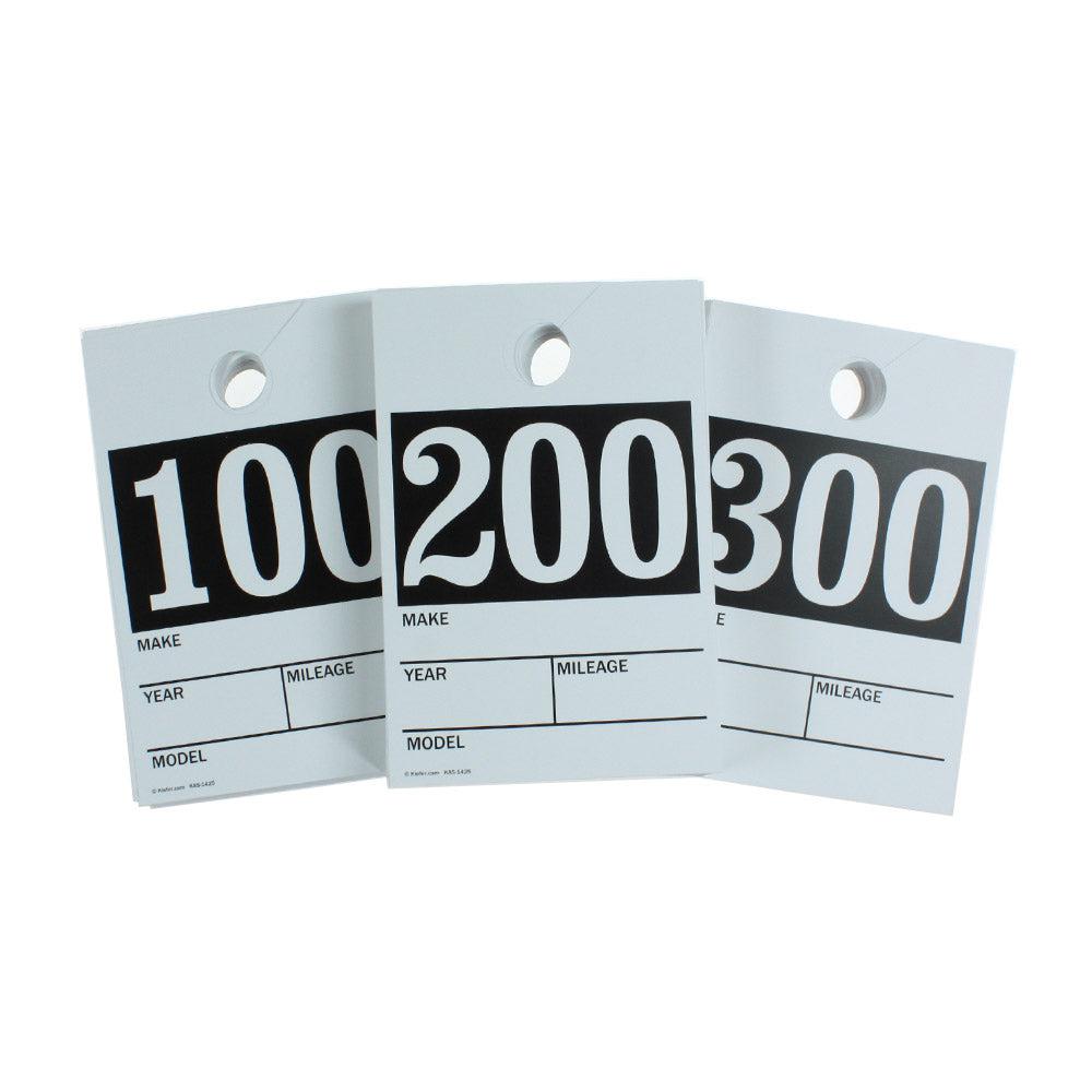 Pre-Numbered Vehicle Mirror Cards (100/pack)