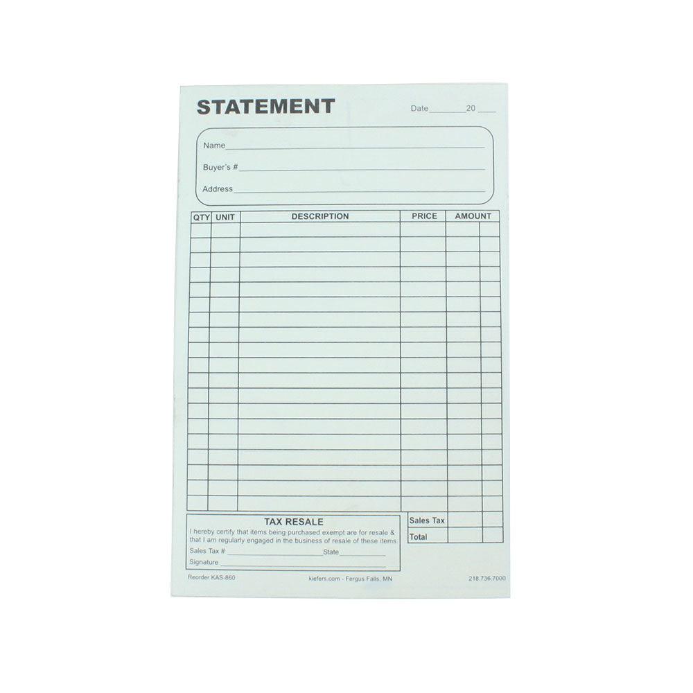 Stock 2 part Sales Slips (100/pack) 2 versions