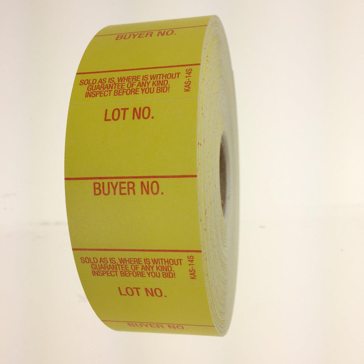 Style 14 Lot/Buyer Labels - Super Stick (1000/roll)